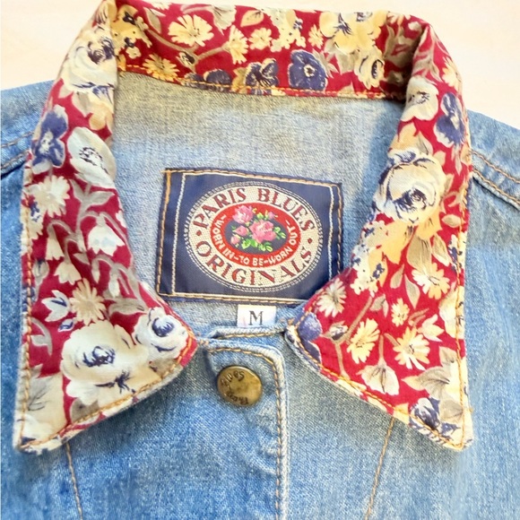 Paris Blues Original Denim Vest Boho Floral – Size M - Picture 5 of 8